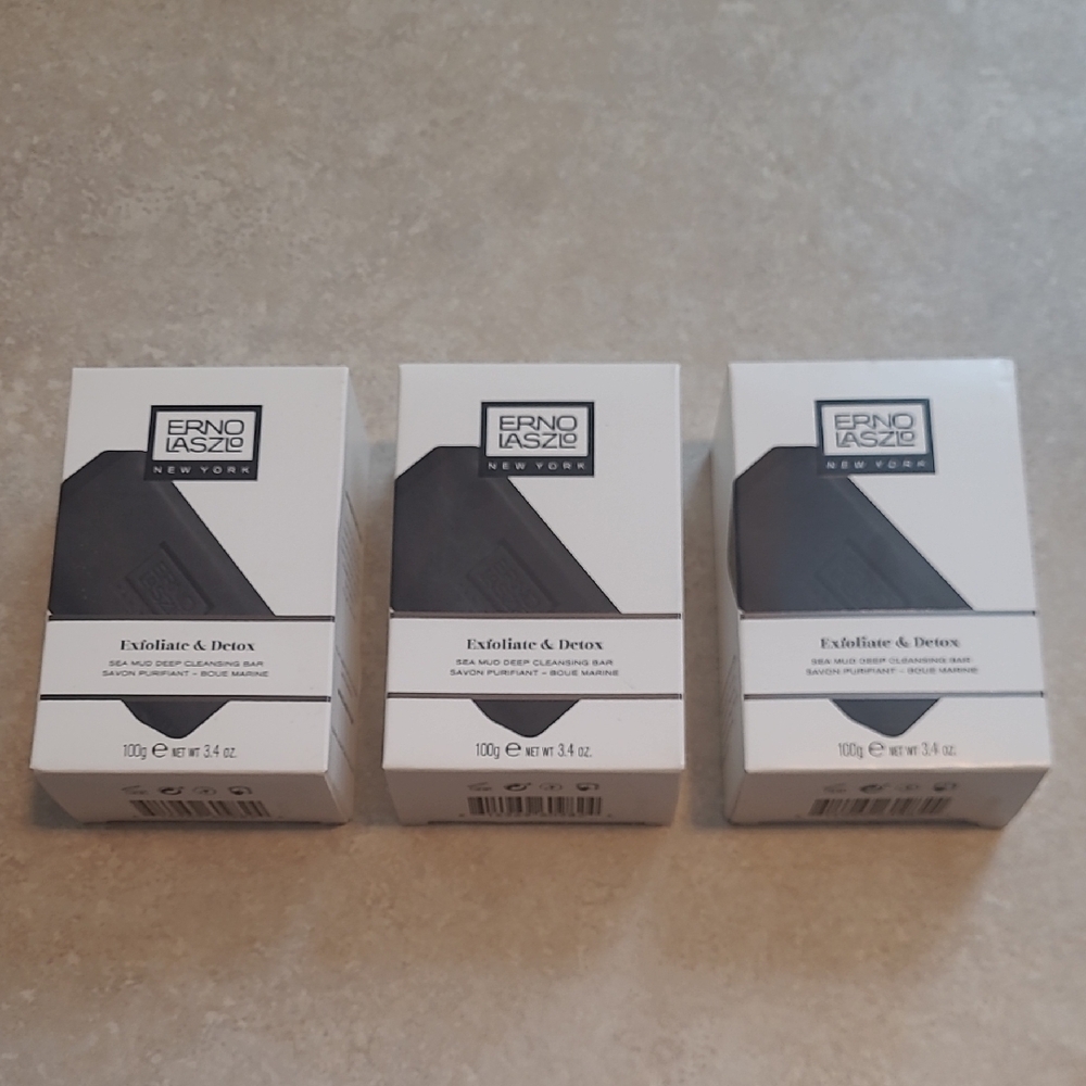 Erno Laszlo Black and White Exfoliate & Detox Soap Trio